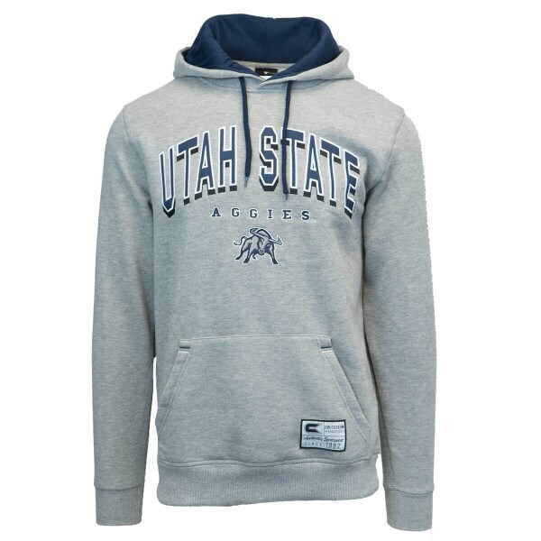 Utah State Aggies Aggie Bull Embroidered Fleece-Lined Hoodie